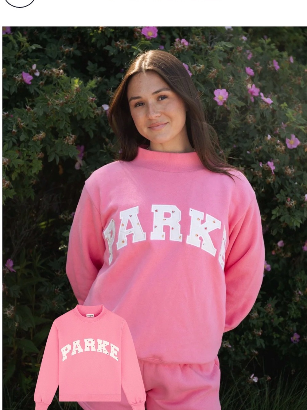 NIB! Parke Pink Heritage Mockneck
